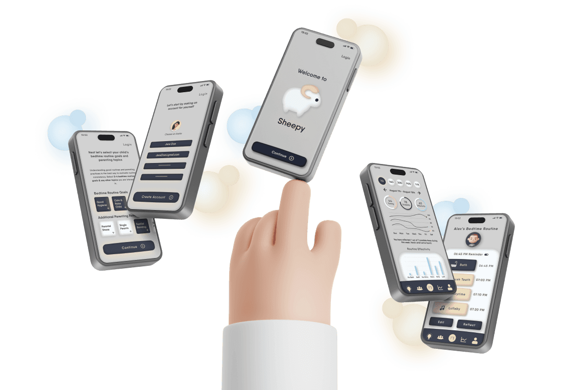 Sheepy bedtime routine mobile app