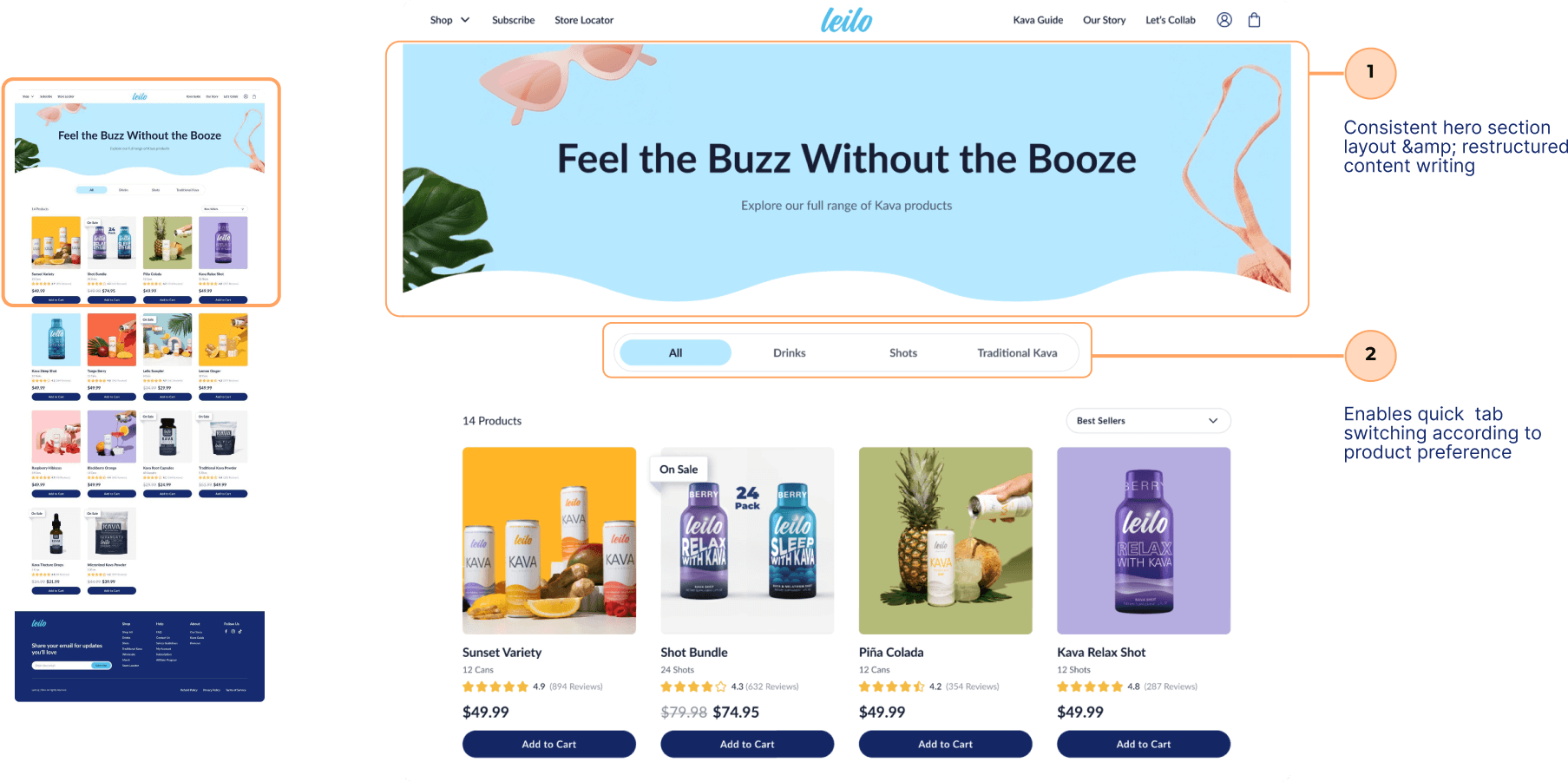 Shop before and after