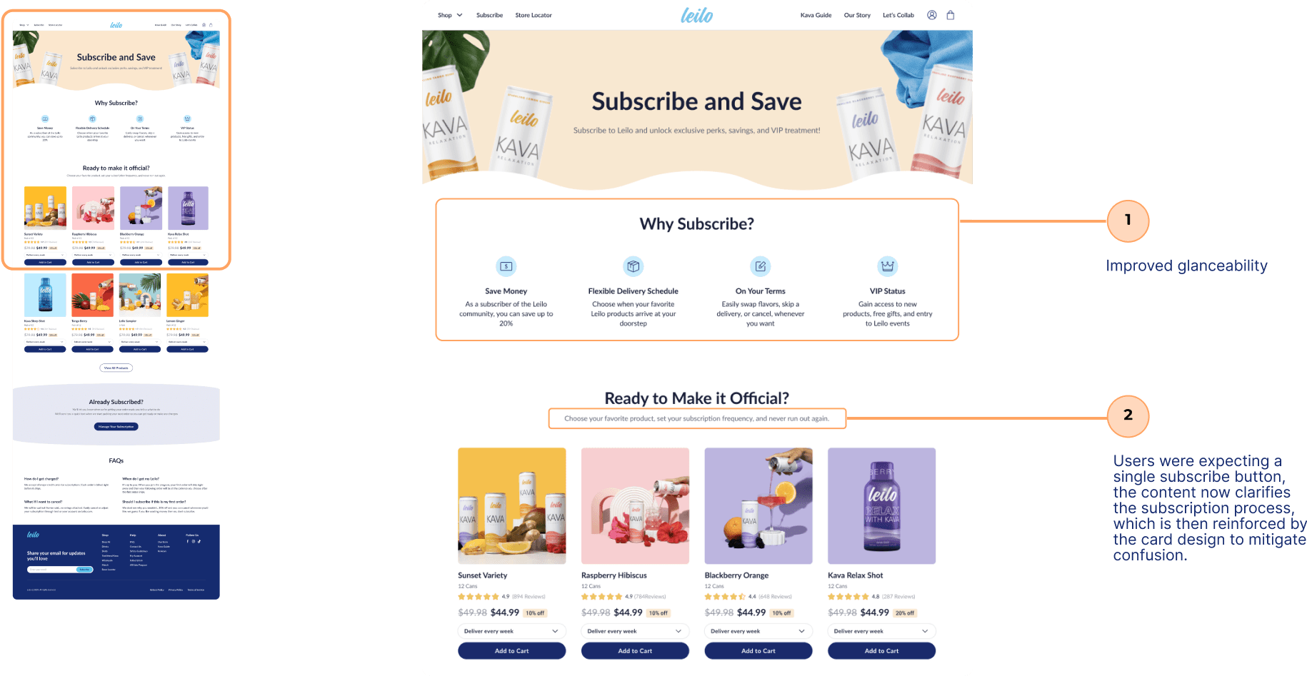Subscribe & Save before and after